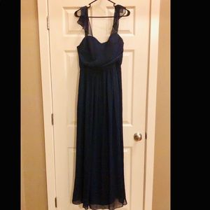 Navy Maternity Long Gown
